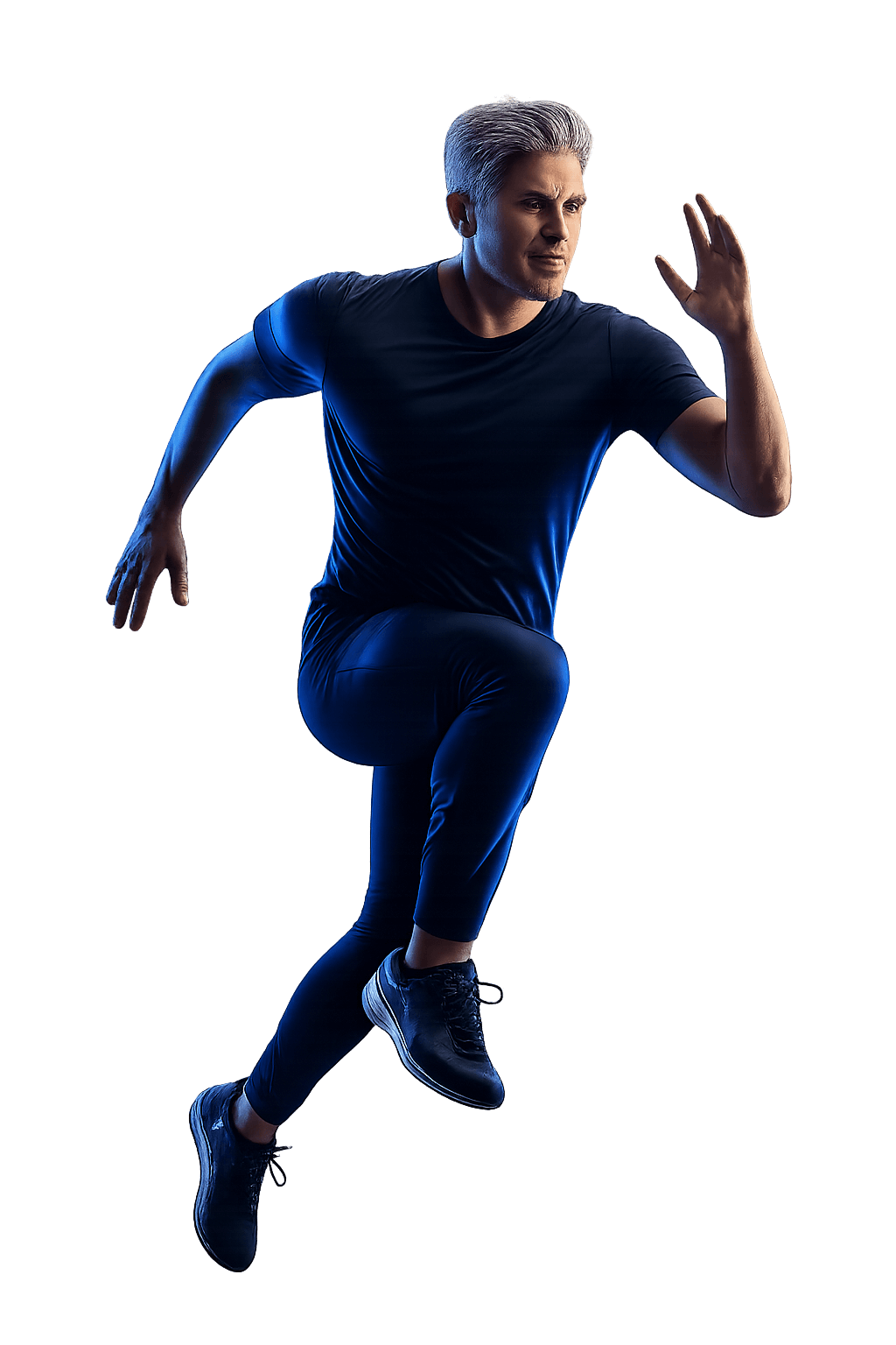 Stylized glowing human figure representing renewed energy and vitality from hormone therapy