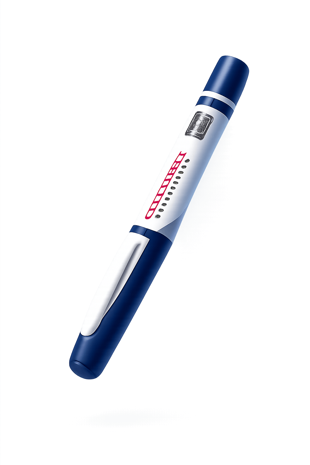 Ozempic semaglutide injection pen floating with transparent background